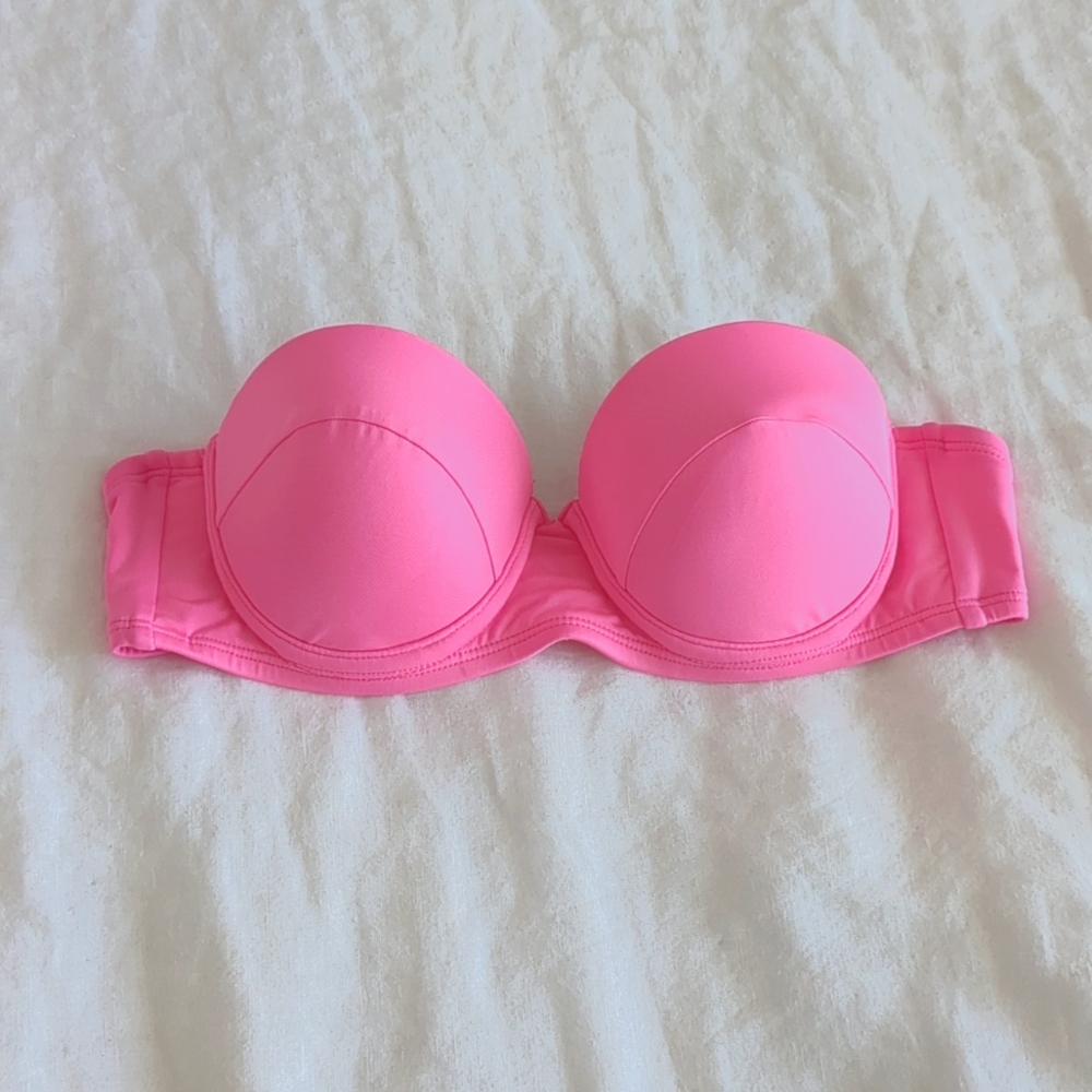 Lilly Pulitzer bikini top strapless pink sz 0